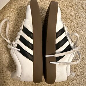 Kids’ Adidas White and Black Sneakers